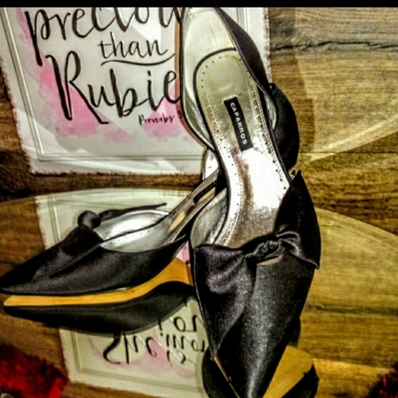 Caparros Shoe Size 9B Sling Back Bow Point Toe EUC - Picture 12 of 16